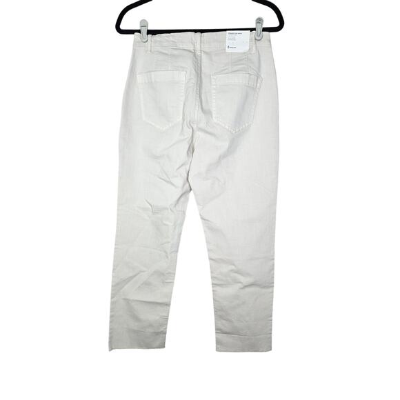 NEW J.Jill Denim 6 Straight Leg Ankle High Rise Ivory Coastal Minimalist Casual - Picture 3 of 5